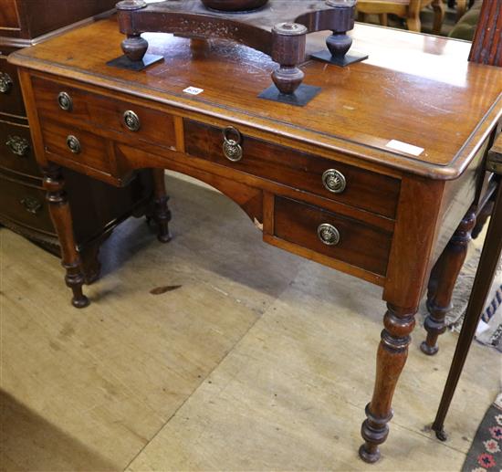 Mahogany dressing table and stool